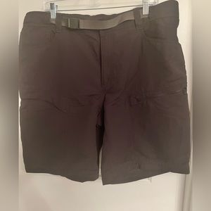 The North Face zipper leg shorts.